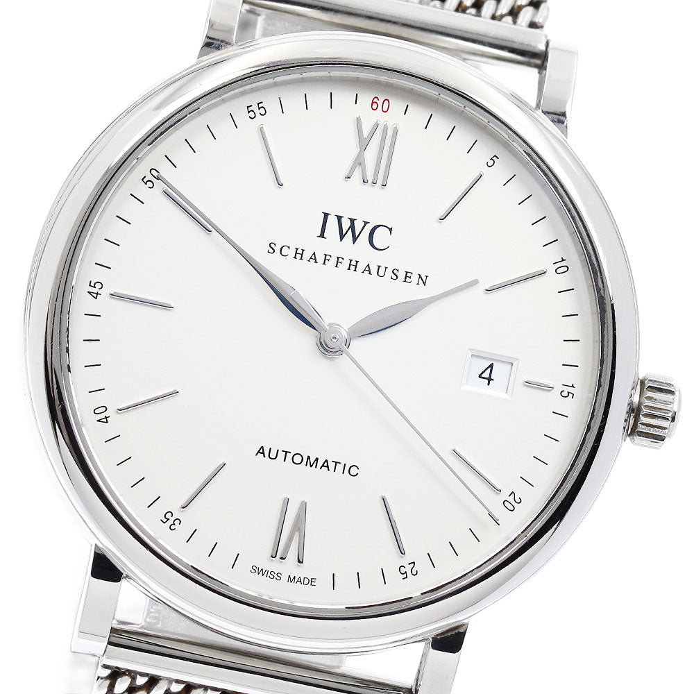 IWC SCHAFFHAUSEN Portofino IW356507 Date Silver Dial Automatic Men's_950643