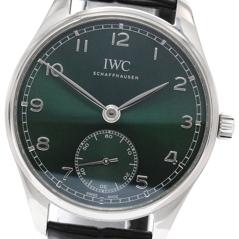 IWC SCHAFFHAUSEN Portugese IW358310 Small seconds green Dial Automatic Men's Watch_950646
