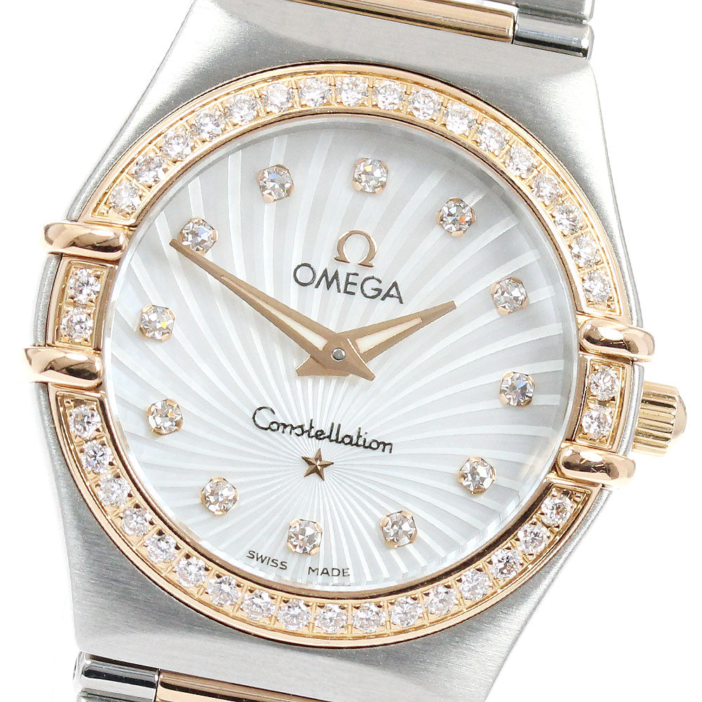 OMEGA Constellation 111.25.26.60.55.001 12P Diamond Bezel 160th Anniversary White shell Dial Quartz Ladies Watch_950682