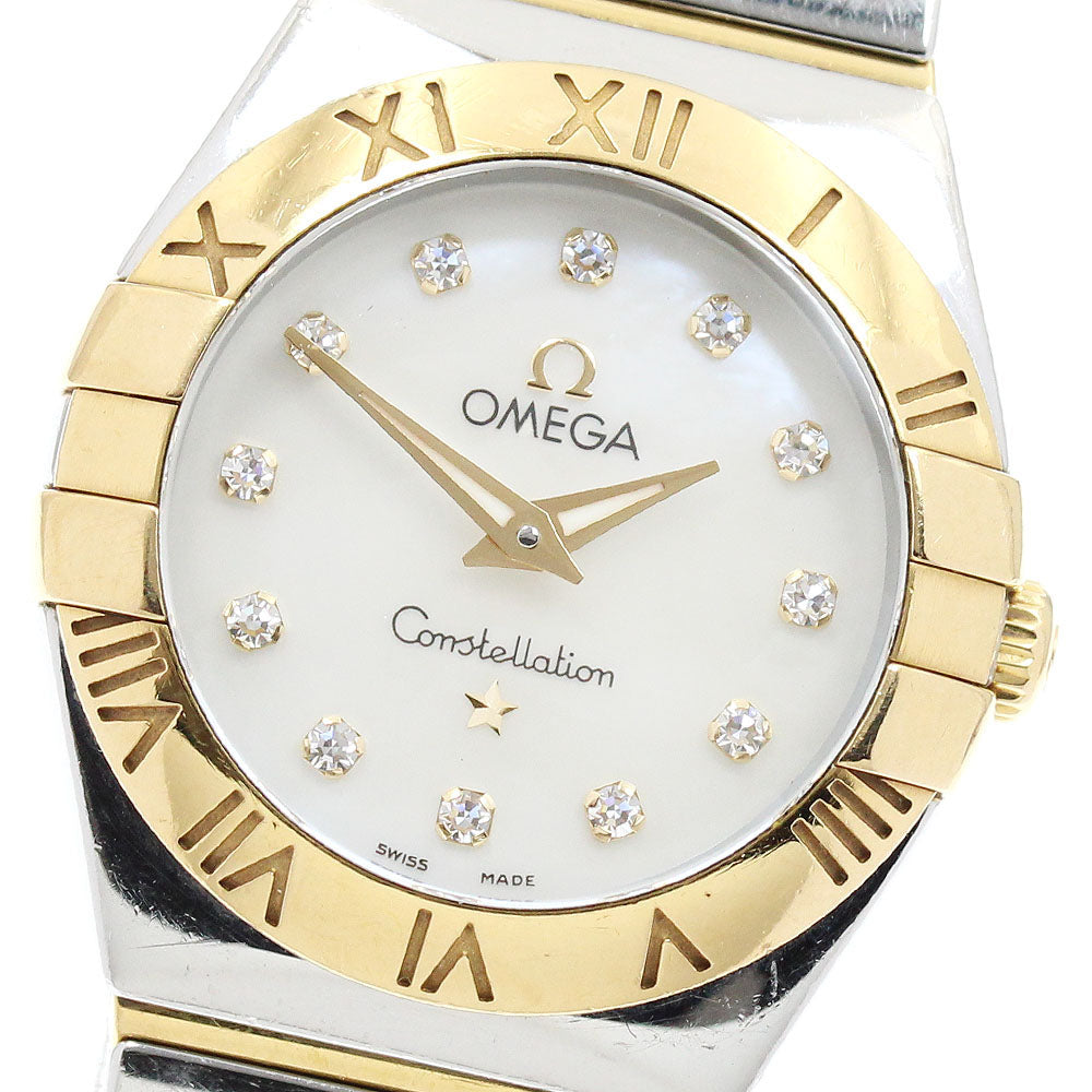 OMEGA Constellation Blush 123.20.24.60.55.001 12P diamond White shell Dial Quartz Ladies Watch_950686