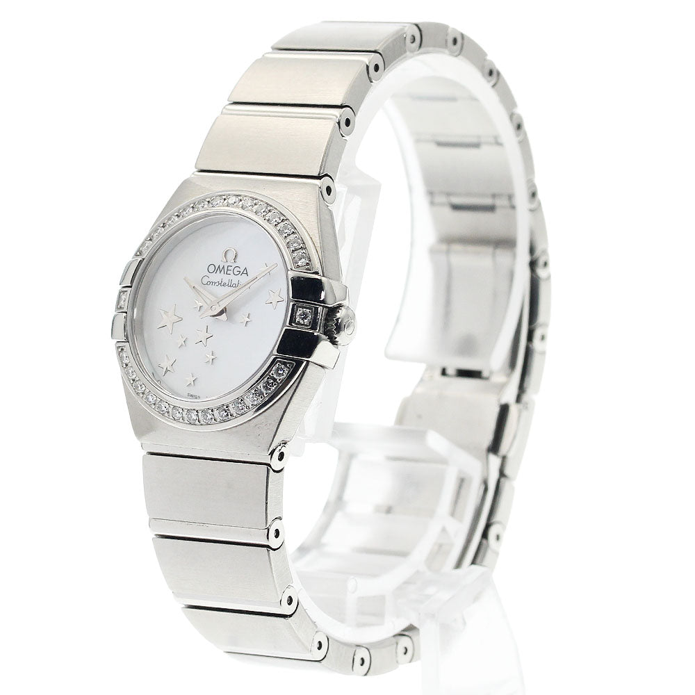 OMEGA Constellation Blush 123.15.24.60.05.003 Diamond Bezel White shell Dial Quartz Ladies Watch_950687