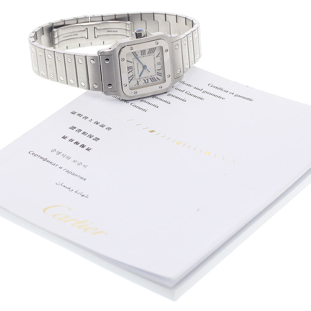 CARTIER Santos GalbeeLM W20060D6 Date Beige Dial Quartz Men's Watch_950689