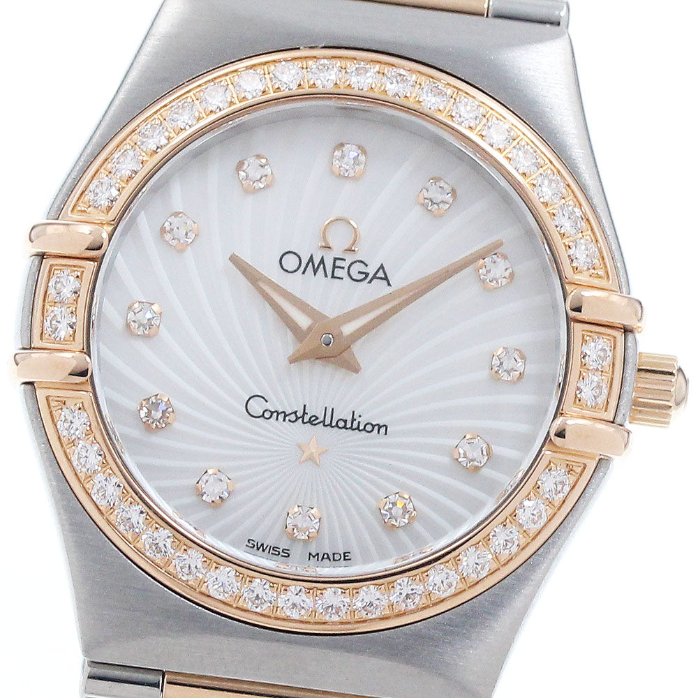 OMEGA Constellation 111.25.26.60.55.001 12P Diamond Bezel 160th Anniversary White shell Dial Quartz Ladies Watch_950690