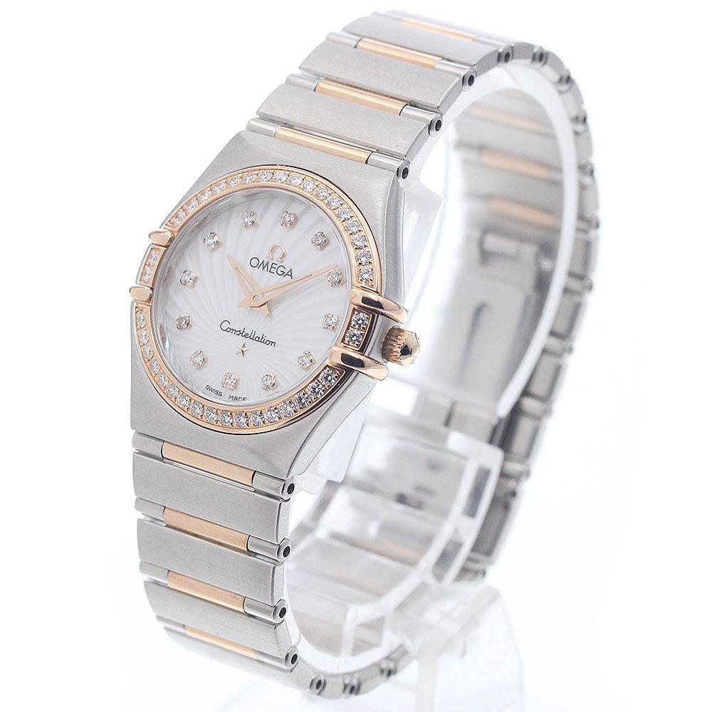 OMEGA Constellation 111.25.26.60.55.001 12P Diamond Bezel 160th Anniversary White shell Dial Quartz Ladies Watch_950690