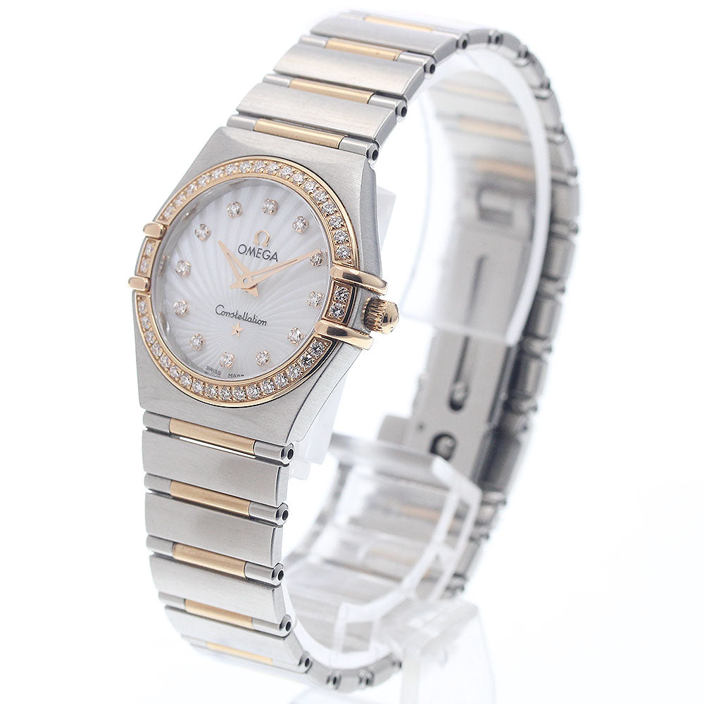 OMEGA Constellation 111.25.26.60.55.001 12P Diamond Bezel 160th Anniversary White shell Dial Quartz Ladies Watch_950693
