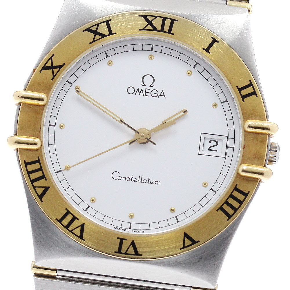 OMEGA Constellation 1310.20 YG bezel half bar white Dial Quartz Men's_950718