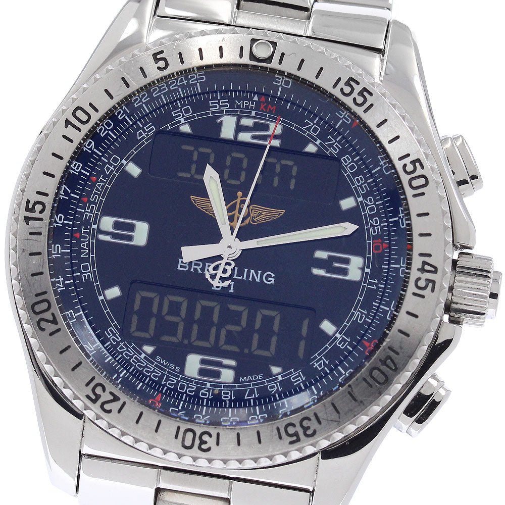 BREITLING B-1 A68362 black Dial Quartz Men's Watch_950757