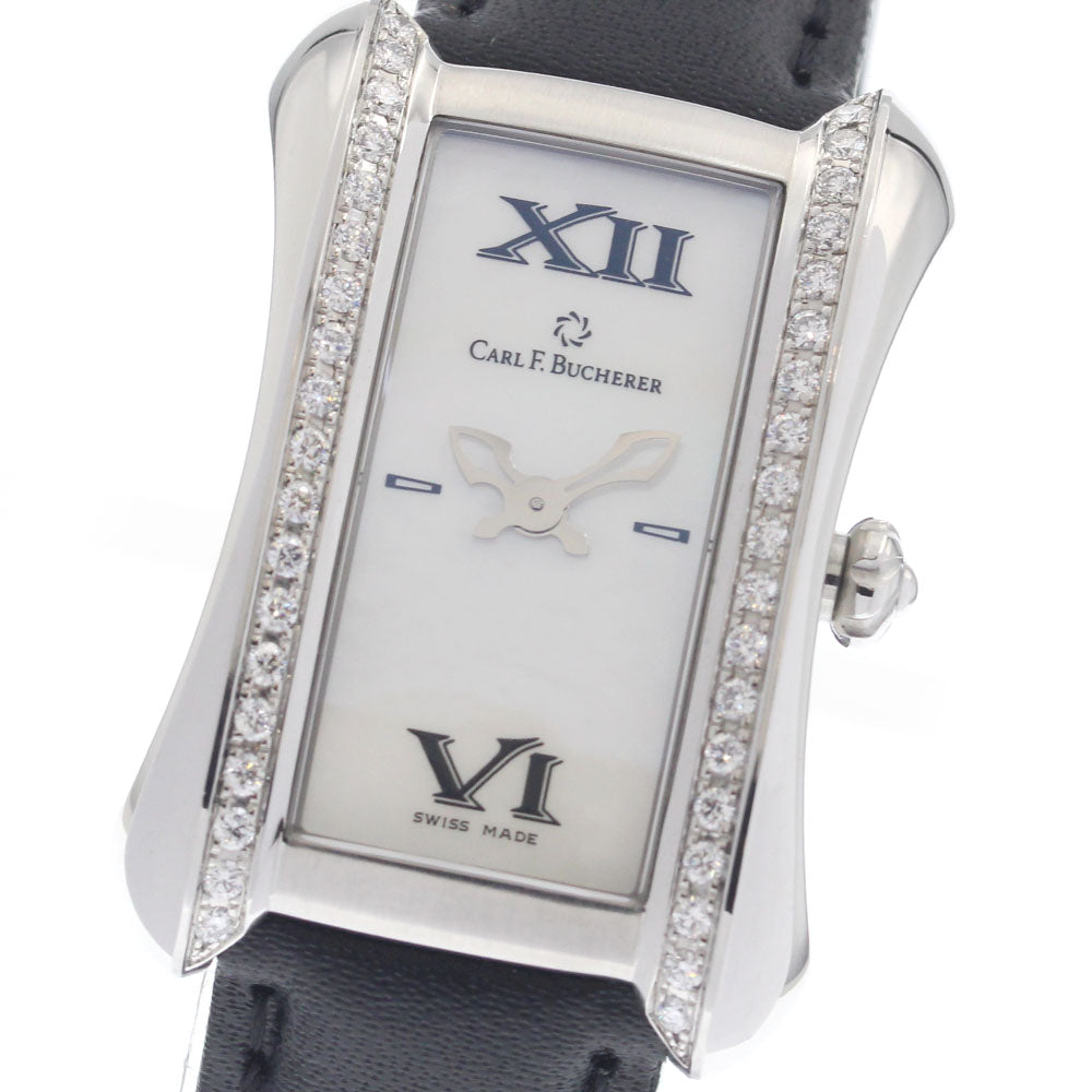 CARL F.BUCHERER Alaclea 10701.08 Side diamond bezel, mother-of-pearl dial White shell Dial Quartz Ladies Watch_950758
