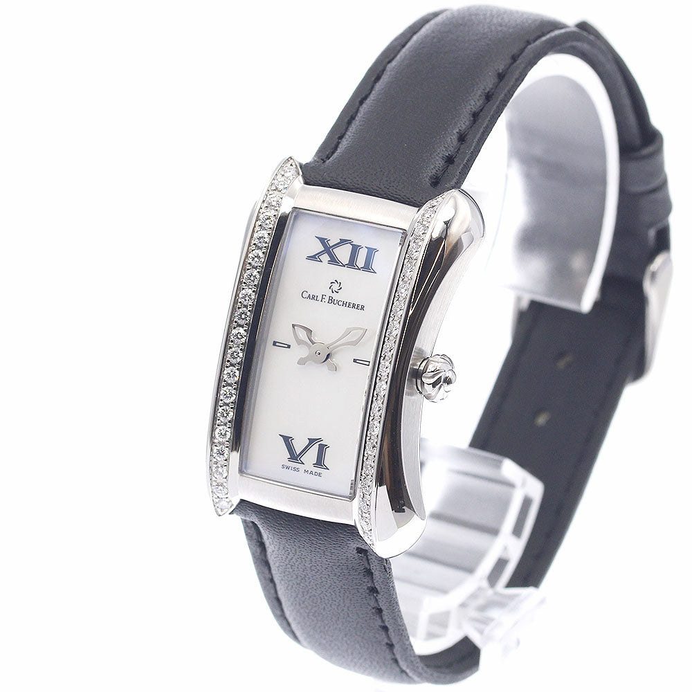 CARL F.BUCHERER Alaclea 10701.08 Side diamond bezel, mother-of-pearl dial White shell Dial Quartz Ladies Watch_950758