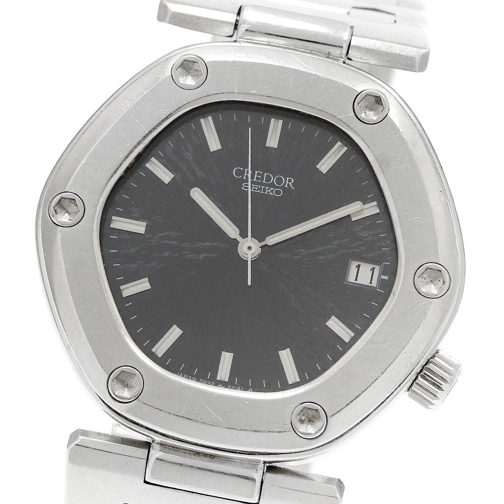 SEIKO CREDOR Locomotive GKEH018 First model Gerald Genta Quartz Men's_950767