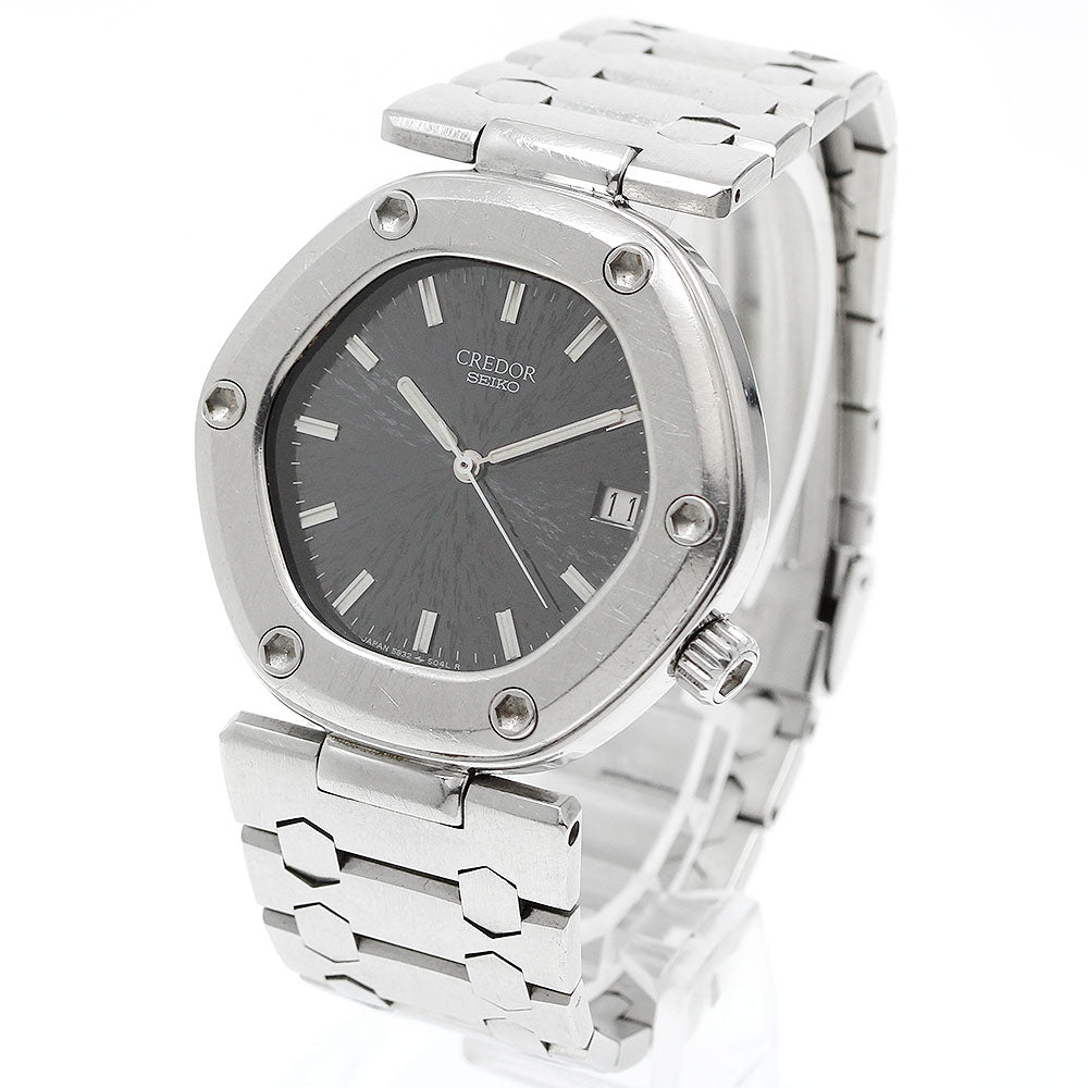 SEIKO CREDOR Locomotive GKEH018 First model Gerald Genta Quartz Men's_950767