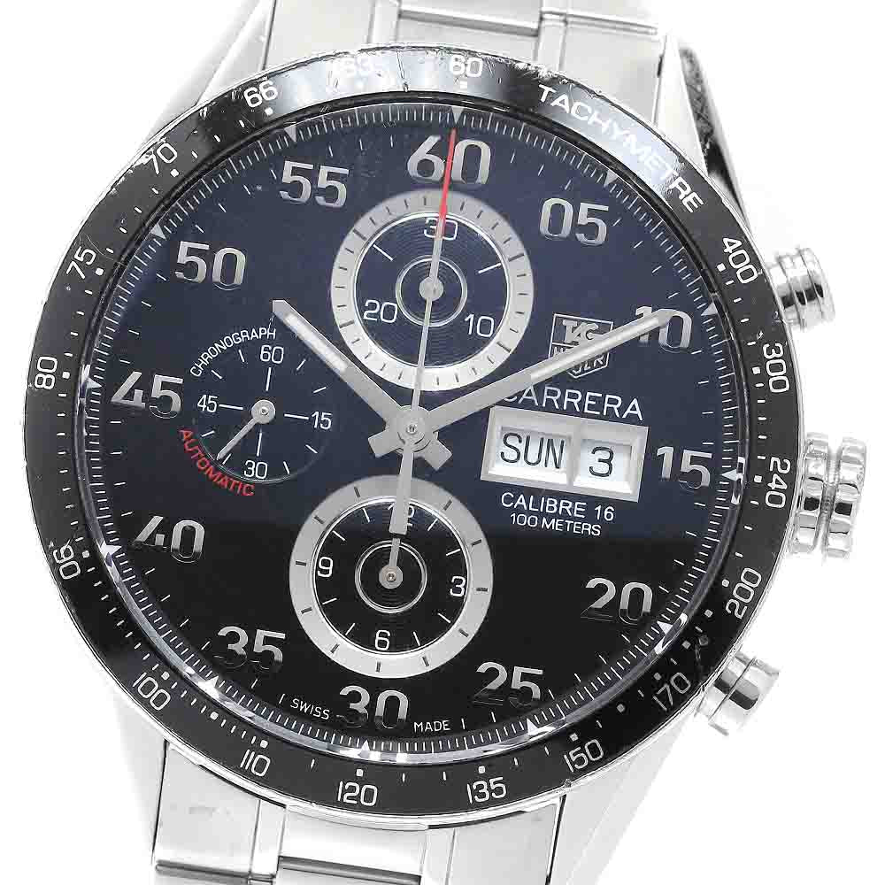 TAG HEUER Carrera CV2A10 Tachymeter Chronograph Day Date black Dial Automatic Men's Watch_950787