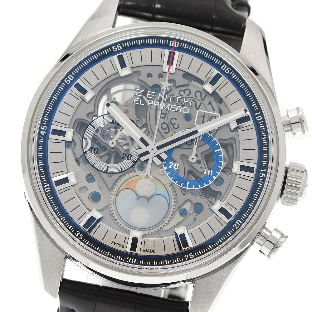 ZENITH Chronomaster Grand Date Full Open 03.2530.4047/78.C813 Chronograph Moon & Sun Phase skeleton Dial Automatic Men's Watch_950793