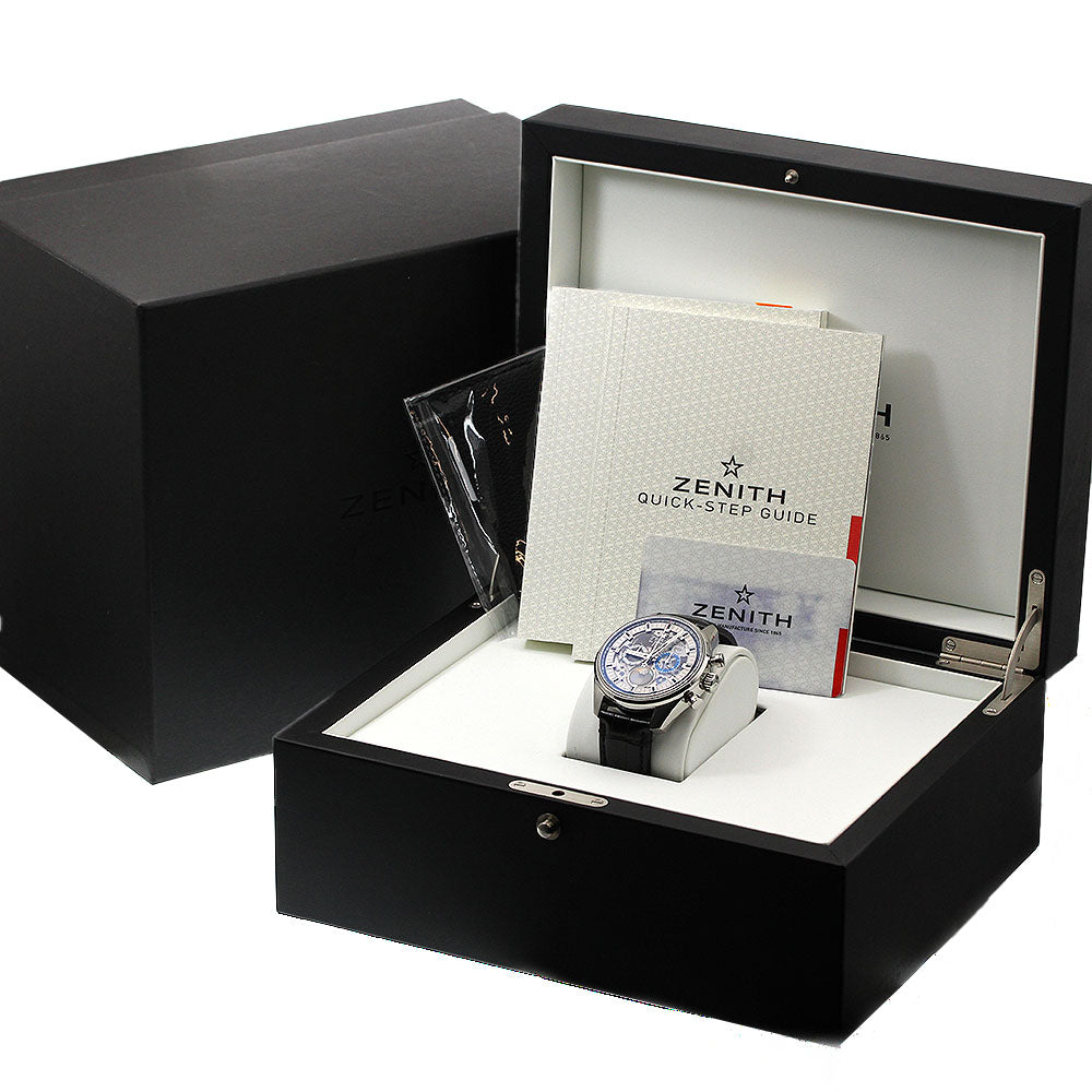 ZENITH Chronomaster Grand Date Full Open 03.2530.4047/78.C813 Chronograph Moon & Sun Phase skeleton Dial Automatic Men's Watch_950793