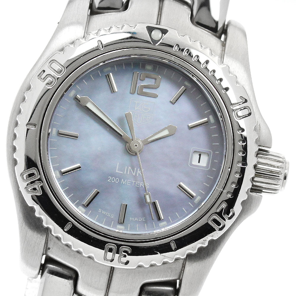 TAG HEUER Link WT141G Date Blue shell Dial Quartz Ladies Watch_950855