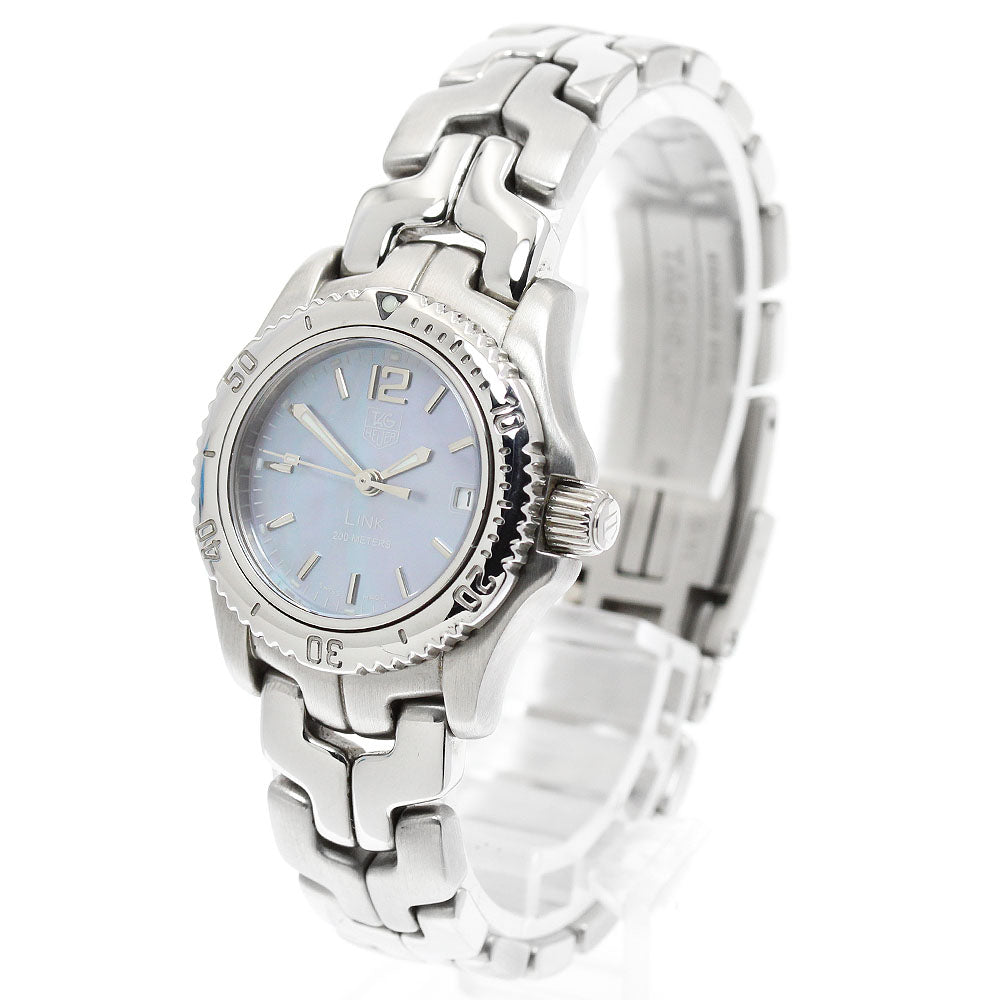 TAG HEUER Link WT141G Date Blue shell Dial Quartz Ladies Watch_950855