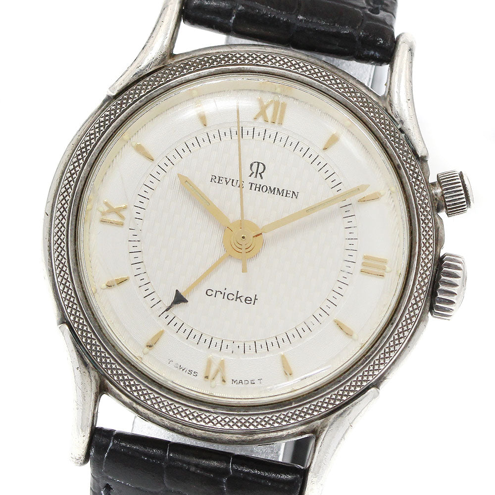 REVUE THOMMEN cricket 8050001 SV925 alarm Silver Dial Hand Winding Men's Watch_950861
