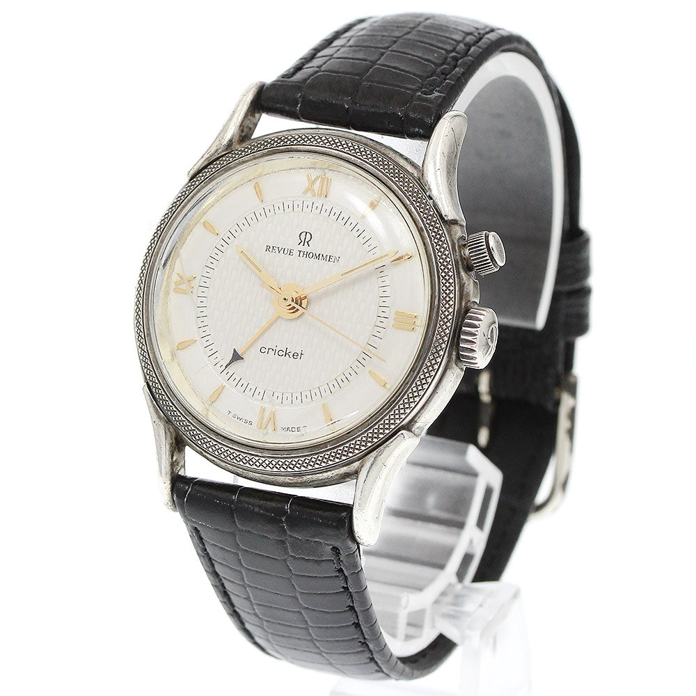 REVUE THOMMEN cricket 8050001 SV925 alarm Silver Dial Hand Winding Men's Watch_950861