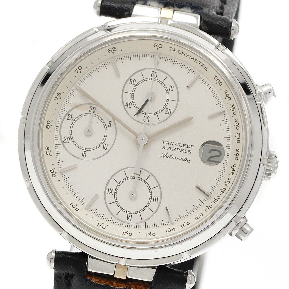 Van Cleef & Arpels La Chronograph 524023 Date Small Second beige Dial Automatic Men's Watch_950911