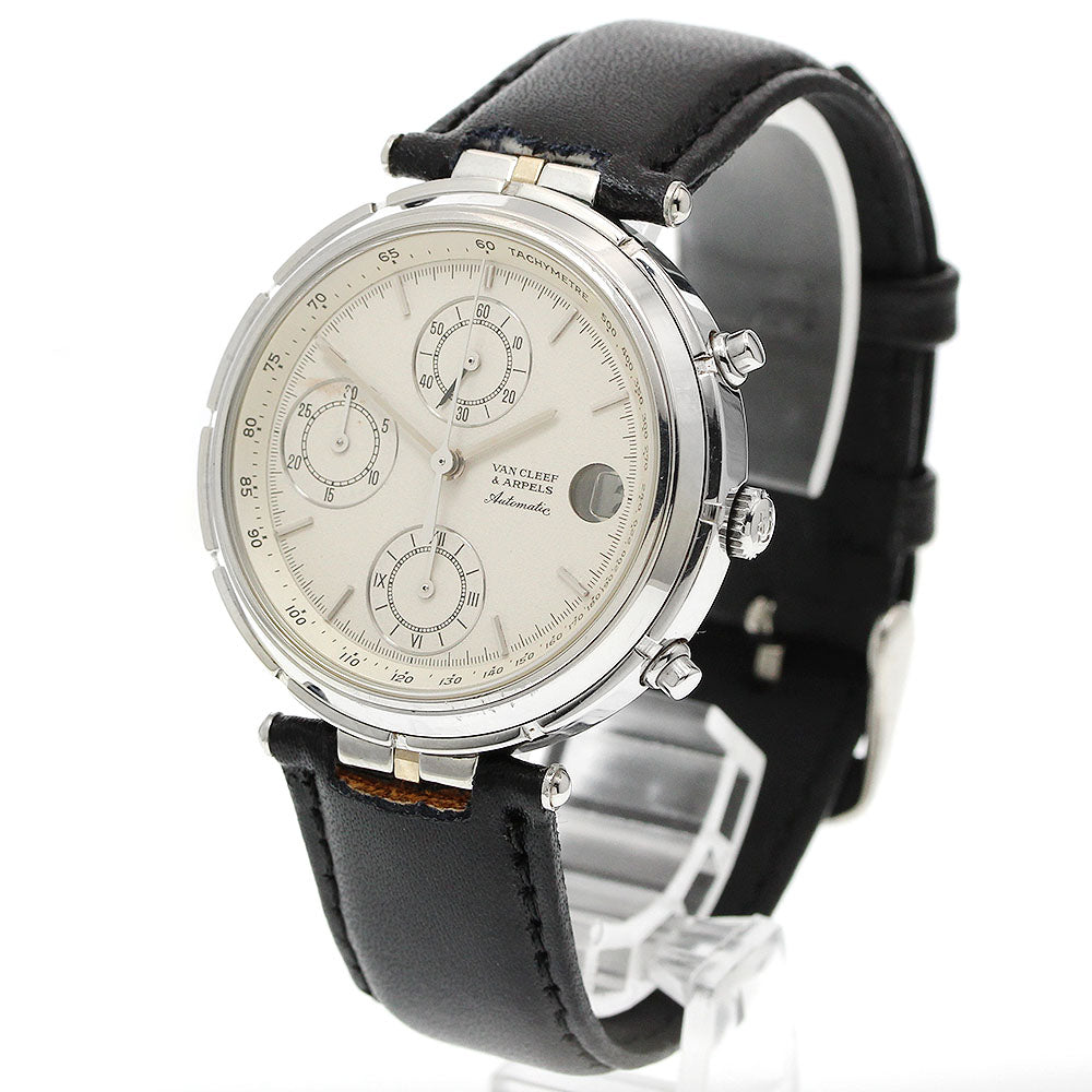 Van Cleef & Arpels La Chronograph 524023 Date Small Second beige Dial Automatic Men's Watch_950911