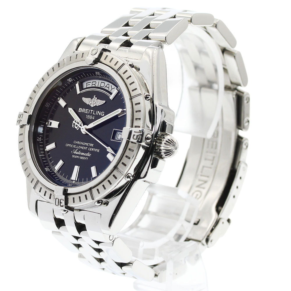 BREITLING Head wind A45355 Day date black Dial Automatic Men's Watch_950915