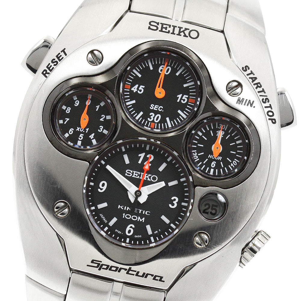 SEIKO Kinetic 9T82-0AD0/SLQ017J Chronograph, limited edition of 1500 pieces worldwide. black Dial Auto quartz Men's Watch_950946