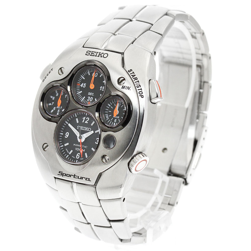 SEIKO Kinetic 9T82-0AD0/SLQ017J Chronograph, limited edition of 1500 pieces worldwide. black Dial Auto quartz Men's Watch_950946