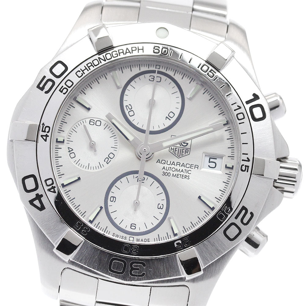 TAG HEUER Aqua racer CAF2111 Chronograph Silver Dial Auto Men's Watch_950986