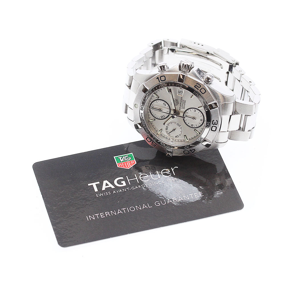 TAG HEUER Aqua racer CAF2111 Chronograph Silver Dial Auto Men's Watch_950986