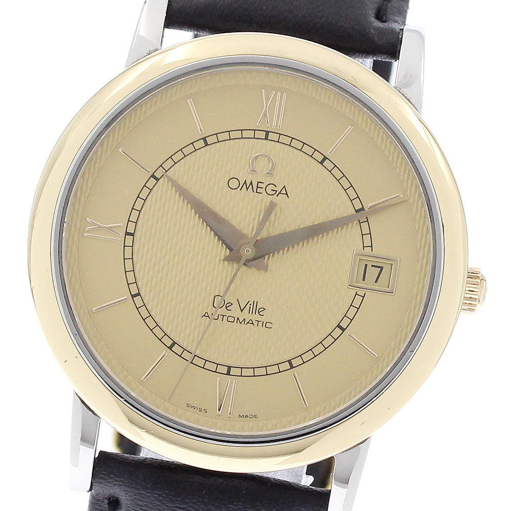 OMEGA De Ville Prestige 7704.11.01 YG bezel Date Automatic Men's Watch_950998