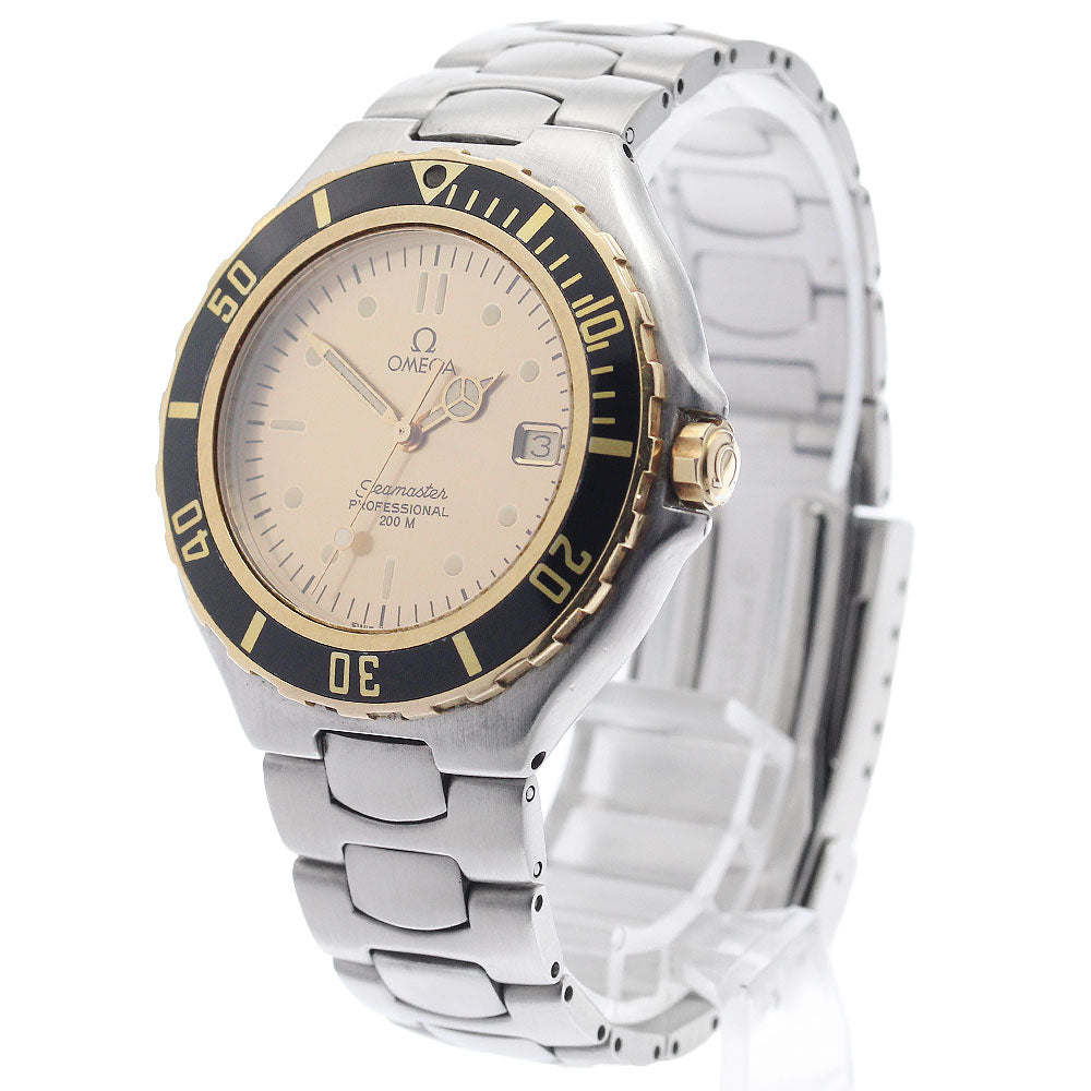 OMEGA Seamaster200 Date YG bezel gold Dial Quartz Men's Watch_951007