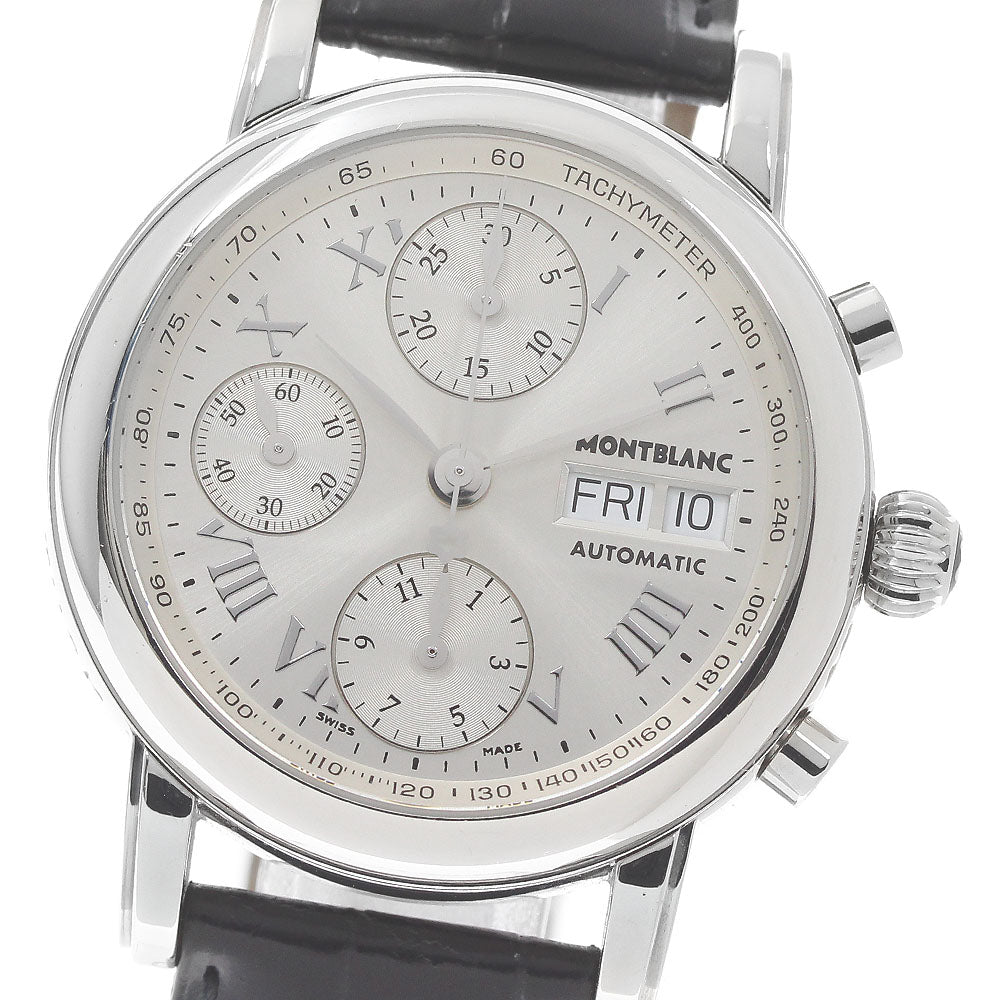 MONTBLANC Meistersteck 7016 Chronograph day date Silver Dial Automatic Men's Watch_951053