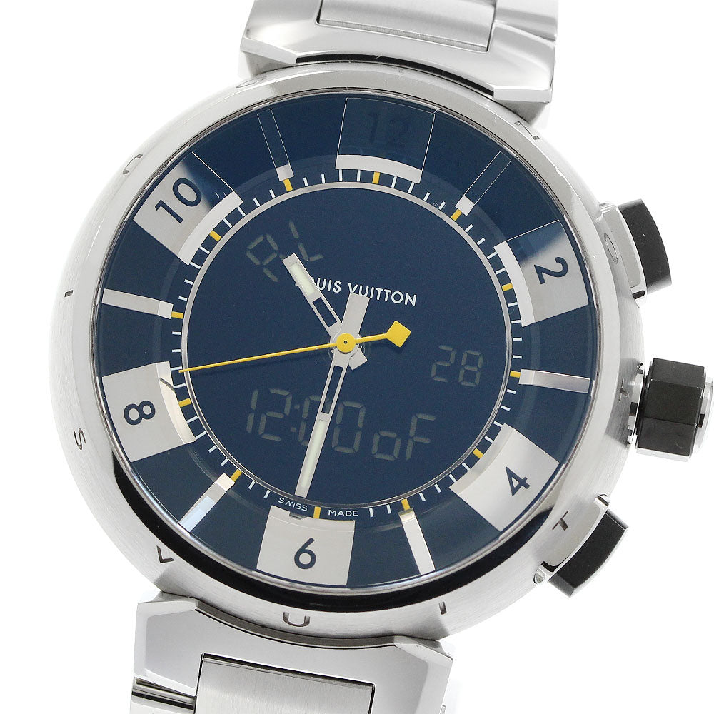 LOUIS VUITTON Tambour in black Q118F Black / Silver Dial Quartz Men's_951070