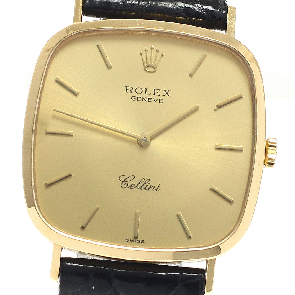 ROLEX Cellini 4114 K18YG Cal.1601 gold Dial Hand Winding Men's Watch_951085