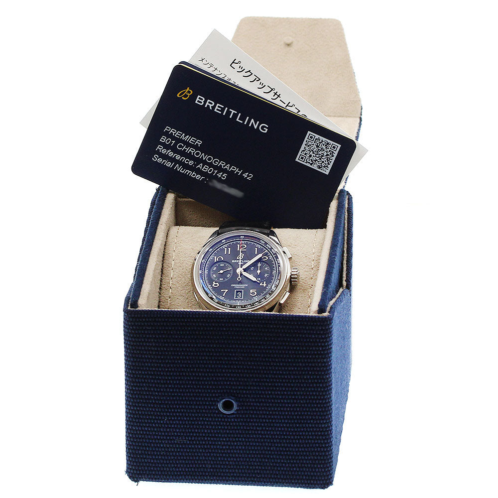 BREITLING Premier B01 Chronograph 42 AB0145 black Dial Automatic Men's Watch_951107
