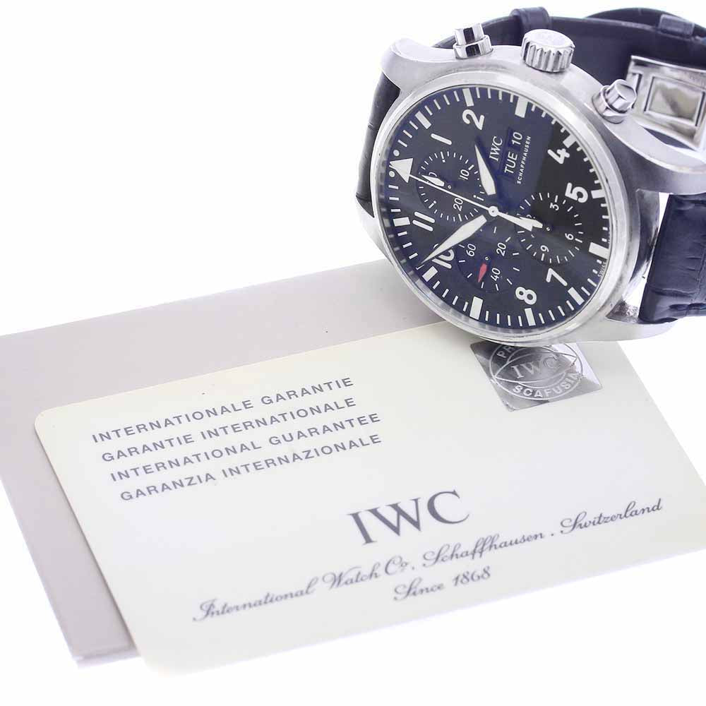IWC SCHAFFHAUSEN Pilot watch IW377709 Day-Date Chronograph black Dial Automatic Men's Watch_951115