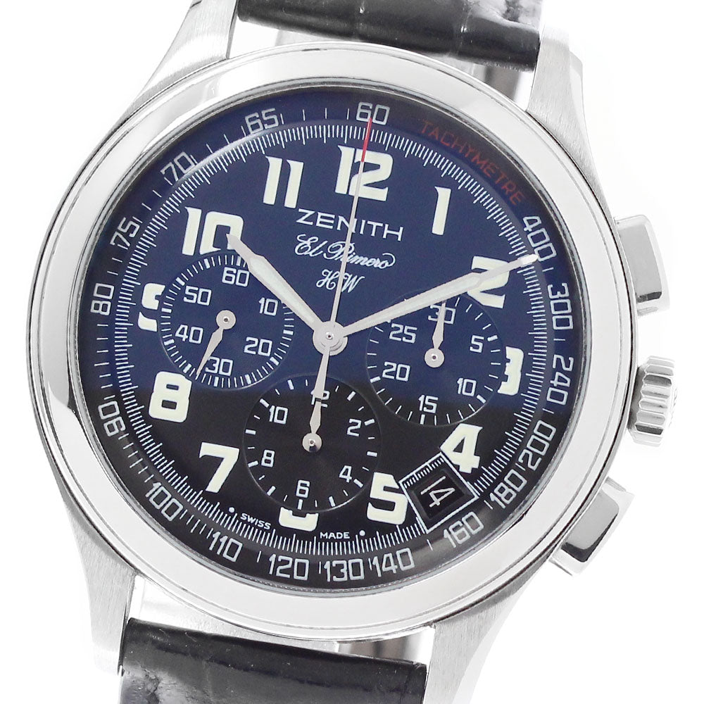 ZENITH Class El Primero 01.0500.420 Chronograph black Dial Hand Winding Men's Watch_951149