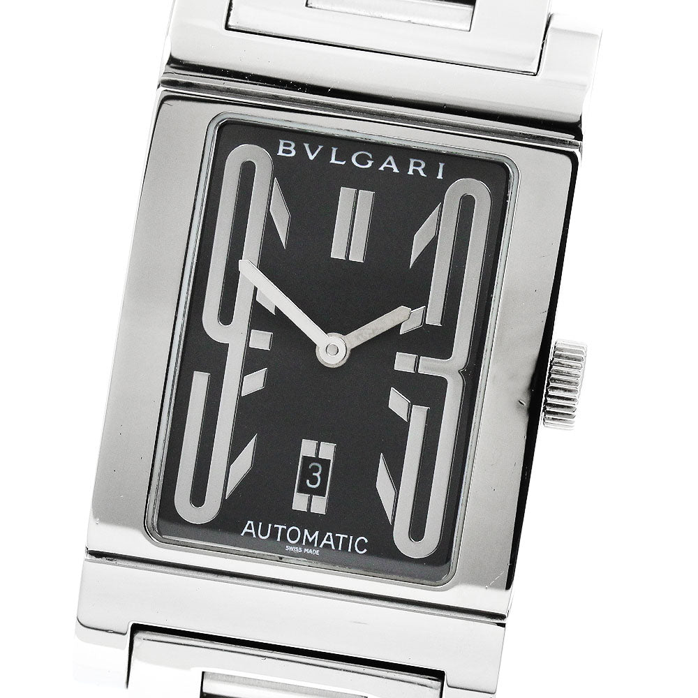 BVLGARI Rettangolo RT45S Date Black Dial Automatic Men's Watch_951156