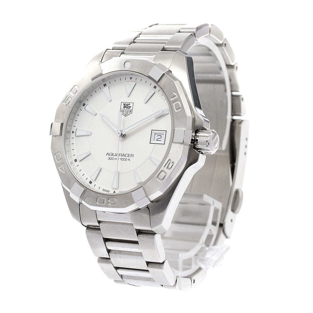 TAG HEUER Aqua racer WAY1111 Date Silver Dial Quartz Men's Watch_951187