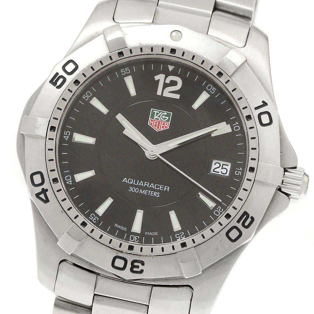 TAG HEUER Aqua racer WAF1110.BA0800 Date black Dial Quartz Men's Watch_951201