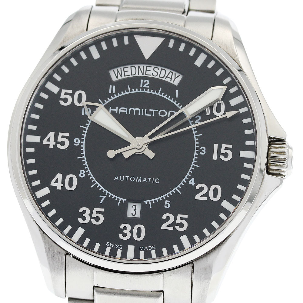 HAMILTON Khaki pilot H646150 Day date black Dial Automatic Men's Watch_951202