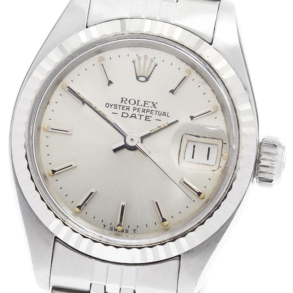 ROLEX Oyster Perpetual Date 6917 WG bezel Cal.2030 Automatic Ladies Watch_951242