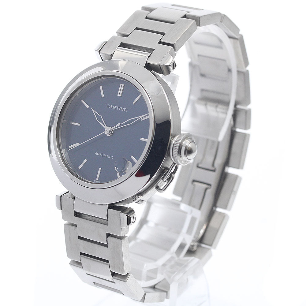CARTIER Pasha C W31014M7 Date Navy Dial Automatic Boy's Watch_951314