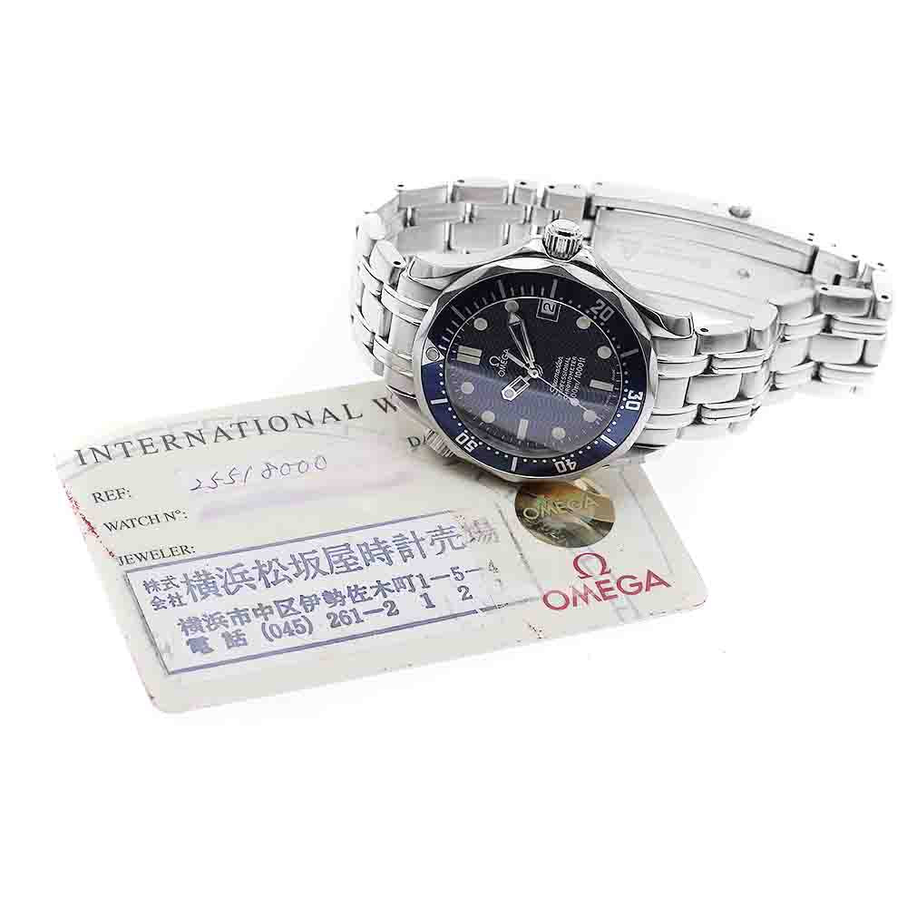 OMEGA Seamaster300 2551.80 Date Navy Dial Automatic Boy's Watch_951320