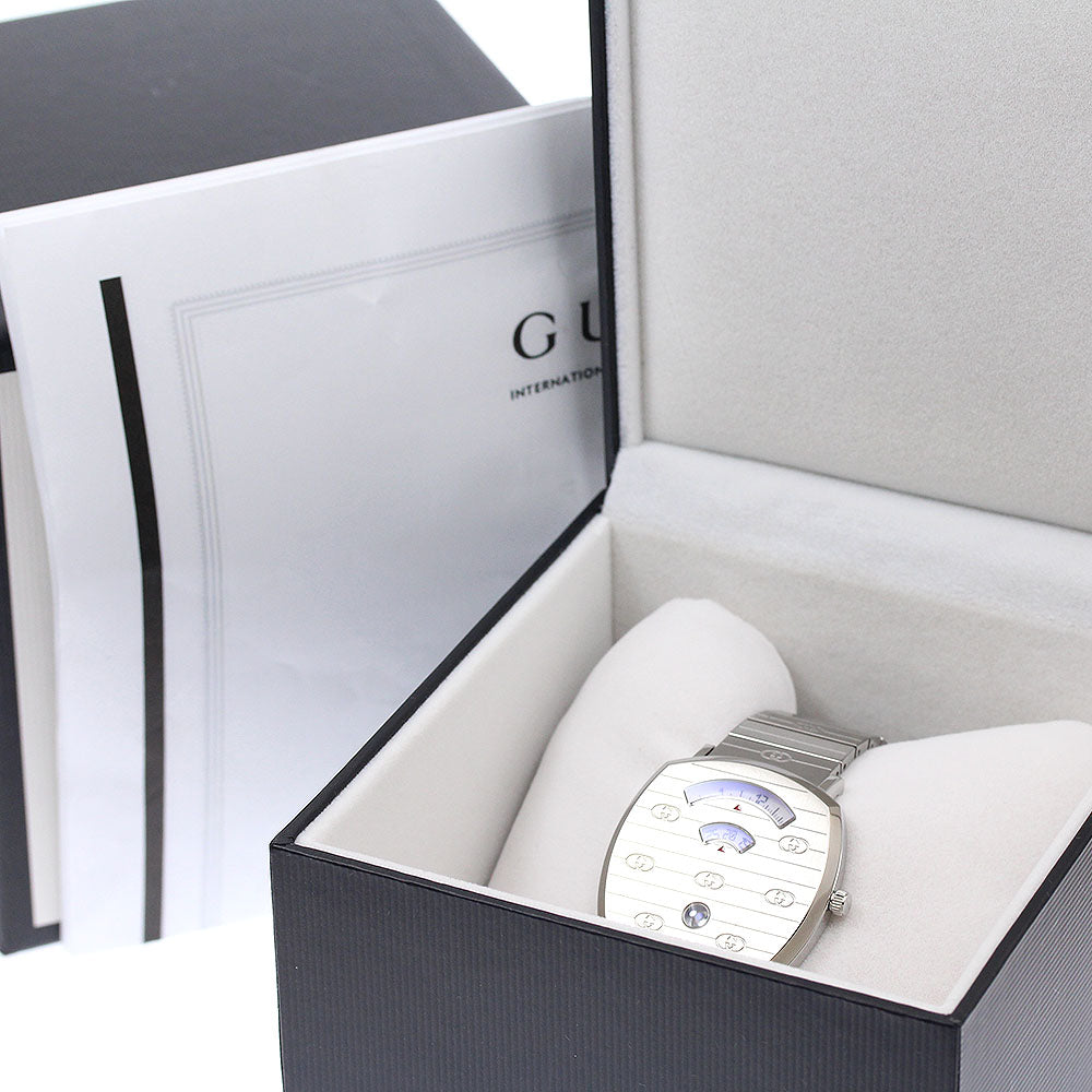 GUCCI Grip watch 157.3/YA157410 Date white Dial Quartz Men's Watch_951368