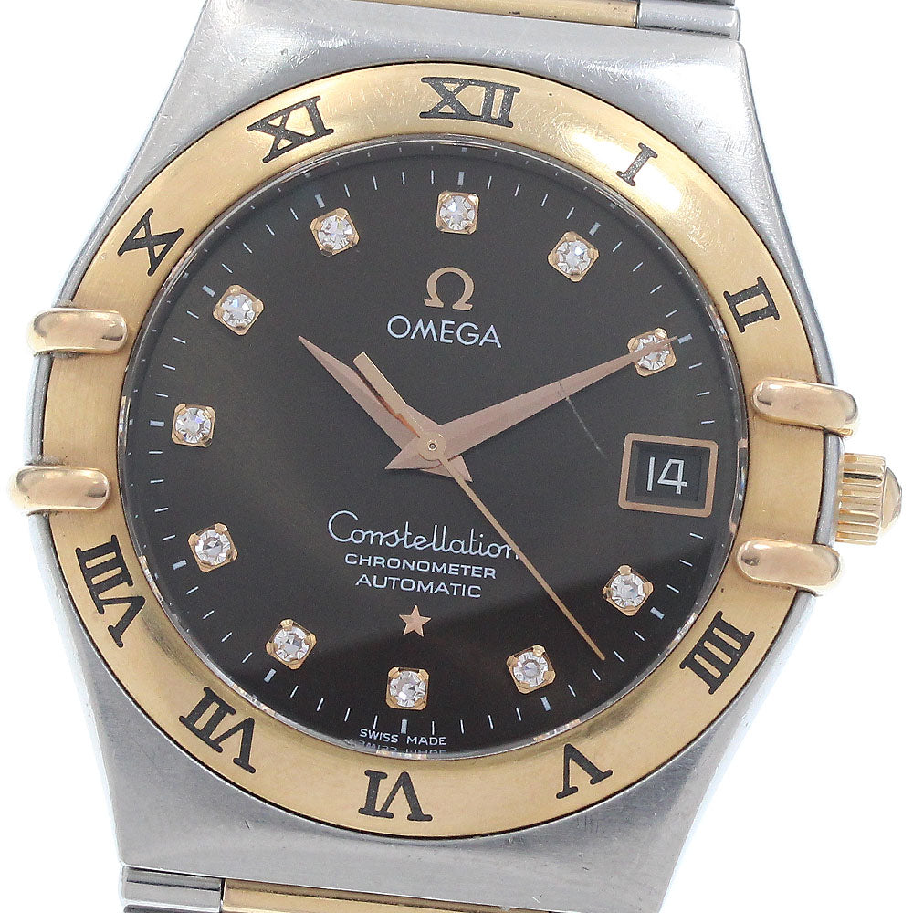 OMEGA Constellation 1301.60 11P Diamond Brown Dial Automatic Men's Watch_951387