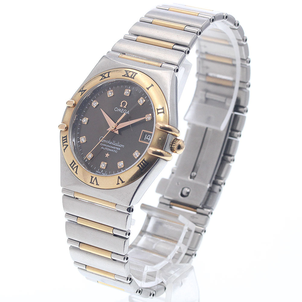OMEGA Constellation 1301.60 11P Diamond Brown Dial Automatic Men's Watch_951387