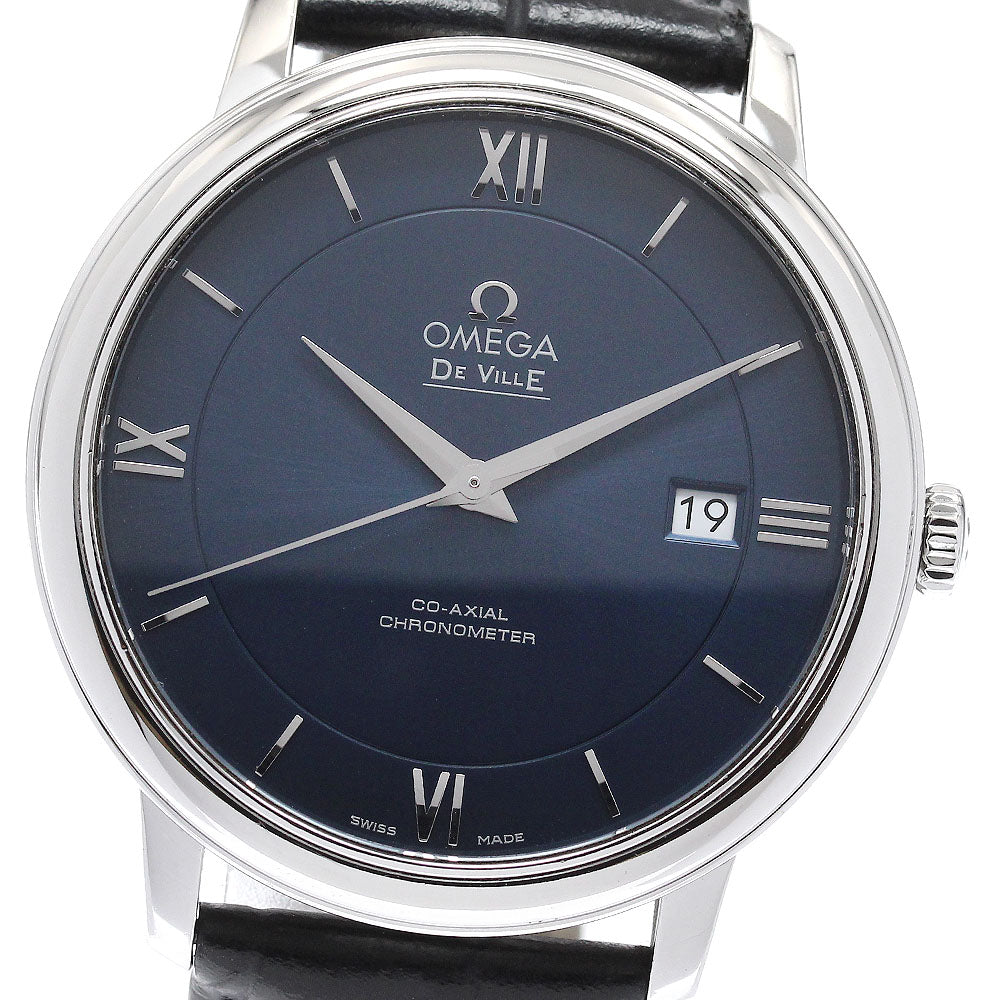 OMEGA De Ville Prestige 424.13.40.20.03.001 Date Co-Axial Navy Dial Automatic Men's Watch_951400