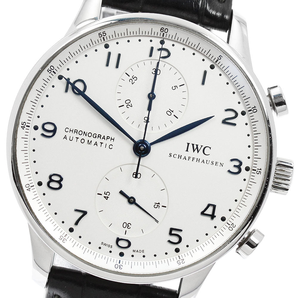 IWC SCHAFFHAUSEN Portugese IW371417 Chronograph Silver Dial Automatic Men's Watch_951406