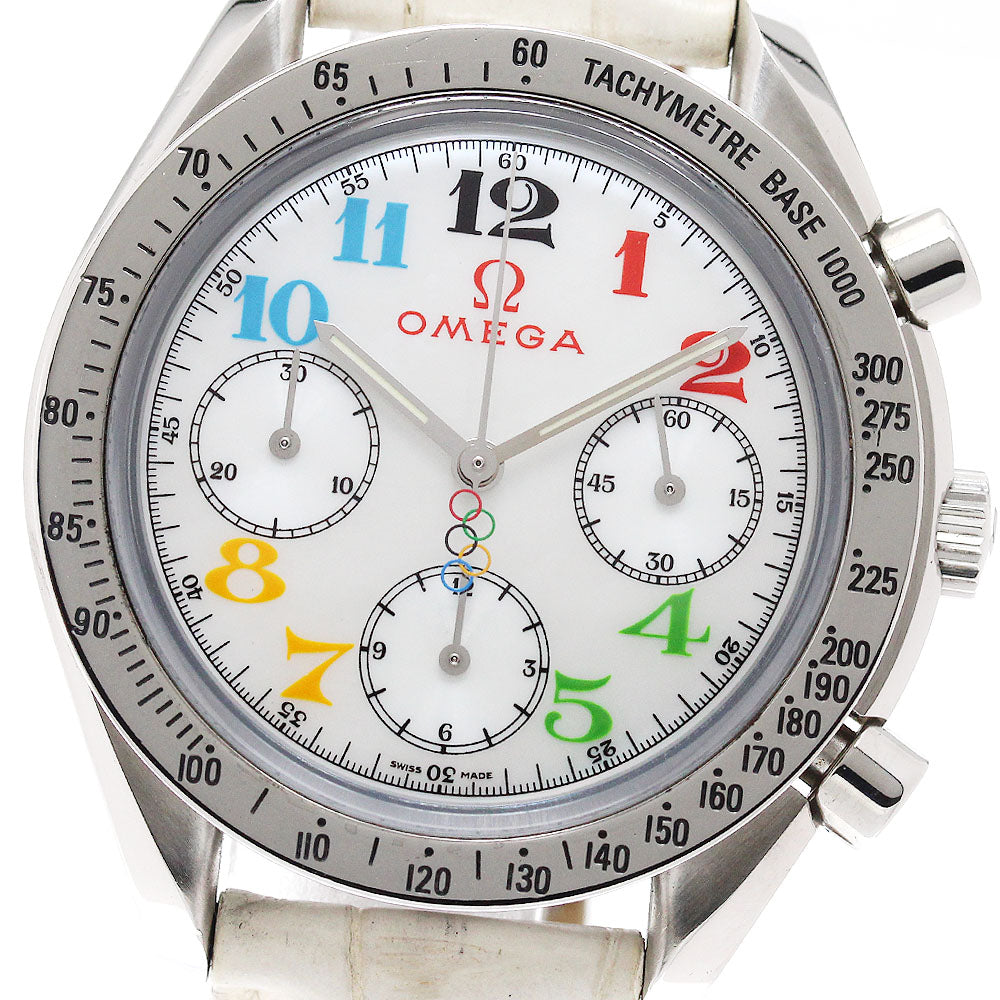 OMEGA Speedmaster Olympic Time Race Collection 3836.70.36 Chronograph White shell Dial Automatic Men's Watch_951412
